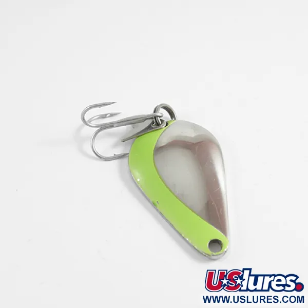 Acme K.O. Wobbler, нікель/неоновий зелений, 14 г, блесна коливалка (колебалка) #2509