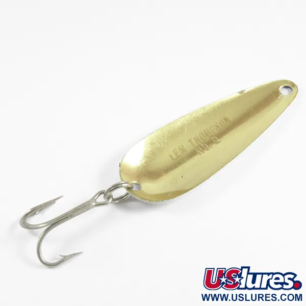  Len Thompson #2, чорний/білий/латунь, 28 г, блесна коливалка (колебалка) #2518