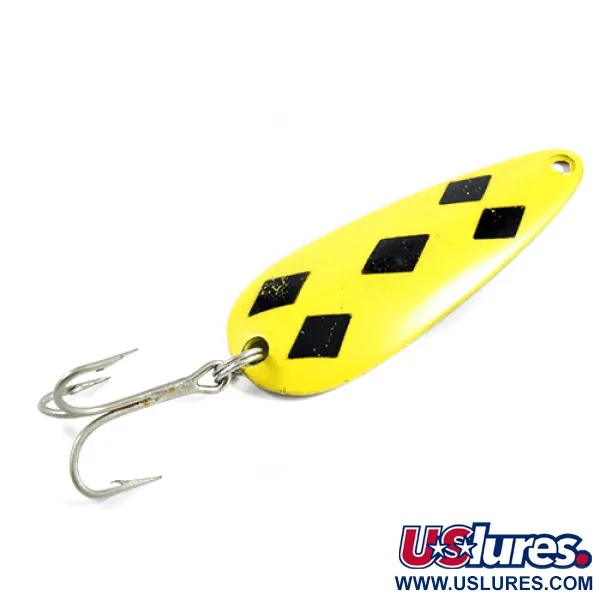 Len Thompson #2 2519, жовтий/чорний/латунь, 28 г, блесна коливалка (колебалка) #2519