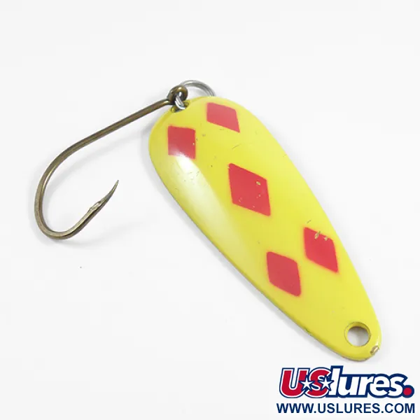  Len Thompson #2, Five of Diamonds (червоний/жовтий/латунь), 28 г, блесна коливалка (колебалка) #2520