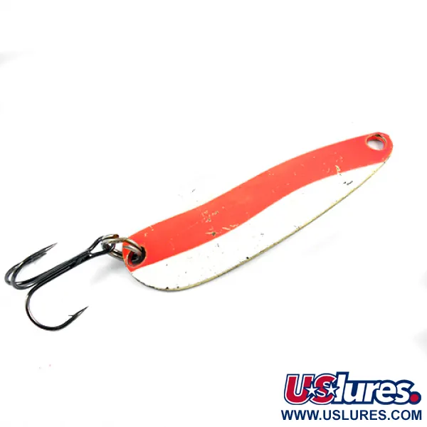  Len Thompson #2, білий/неоновий помаранчевий/латунь, 28 г, блесна коливалка (колебалка) #2578