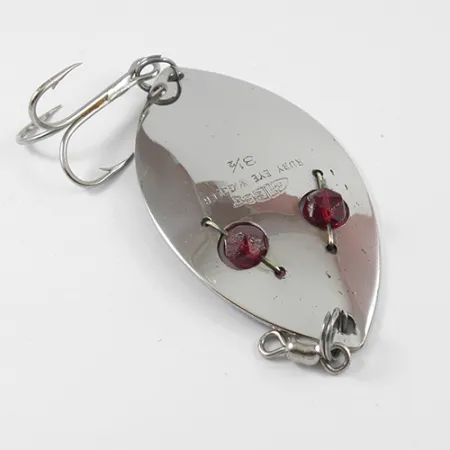 Gibbs Ruby Eye Wiggler, нікель/червоні очі, 35 г, блесна коливалка (колебалка) #2587