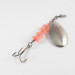  Lucky Strike Spoon, нікель/червоний, 10 г, блешня оберталка (вертушка) #2596