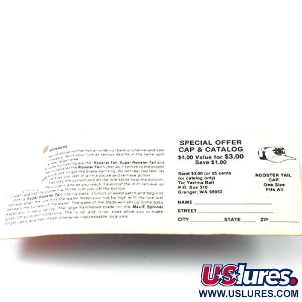 Yakima Bait Worden’s Original Rooster Tail 6, срібло/рожевий, 15 г, блешня оберталка (вертушка) #2608