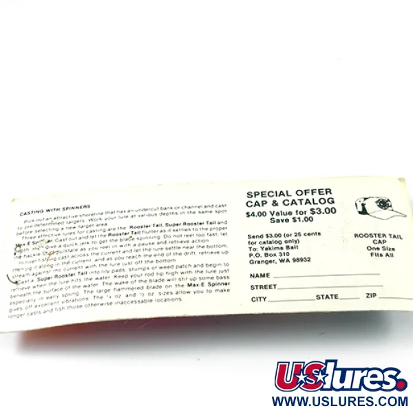 Yakima Bait Worden’s Original Rooster Tail 5, срібло/рожевий, 12 г, блешня оберталка (вертушка) #2609