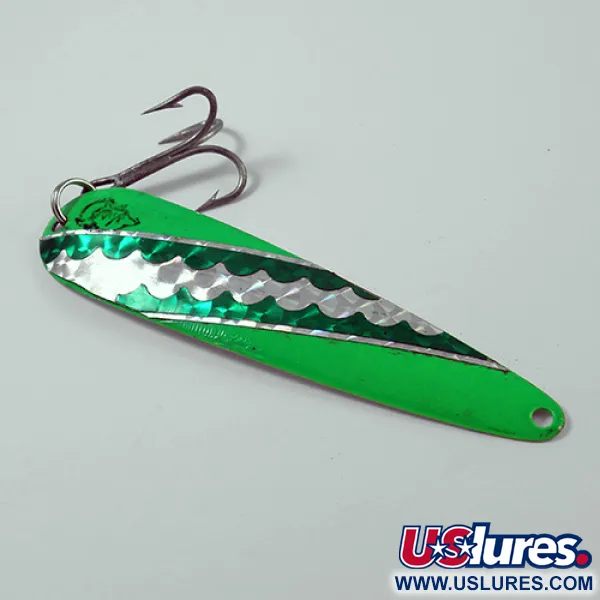 Eppinger Dardevle King Flutter Devle 3200, зелений/білий, 14 г, блесна коливалка (колебалка) #2648