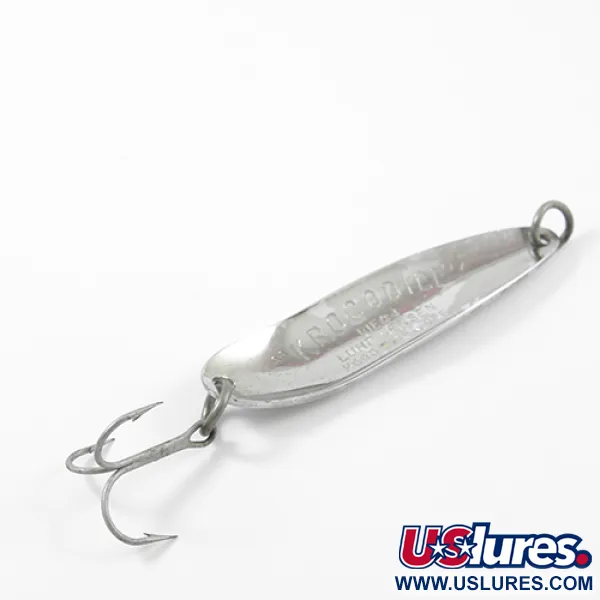 Luhr Jensen Krocodile DIE #4, карбований нікель/синій, 14 г, блесна коливалка (колебалка) #2683