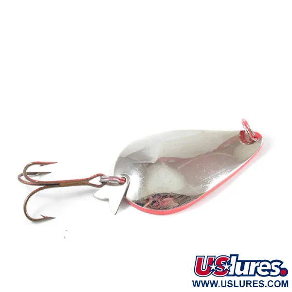 Acme K.O. Wobbler UV (світиться в ультрафіолеті), нікель/неоновий червоний (світиться в ультрафіолеті), 21 г, блесна коливалка (колебалка) #2710