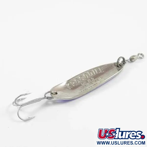 Luhr Jensen Krocodile DIE #3, нікель/синій, 14 г, блесна коливалка (колебалка) #2715