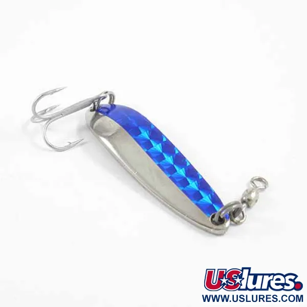 Luhr Jensen Krocodile DIE #3, нікель/синій, 14 г, блесна коливалка (колебалка) #2715