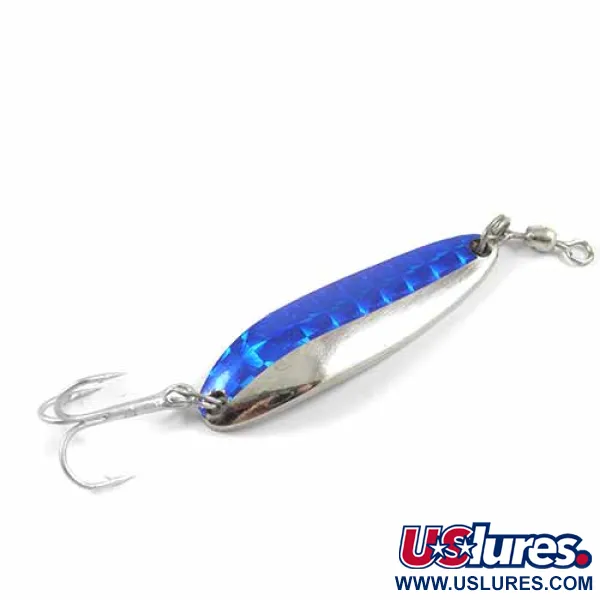 Luhr Jensen Krocodile DIE #3, нікель/синій, 14 г, блесна коливалка (колебалка) #2715
