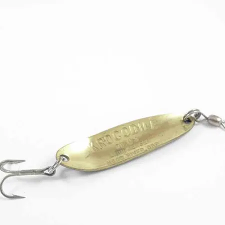 Luhr Jensen Krocodile DIE #3, Frog (зелений/жовтий)/латунь, 10 г, блесна коливалка (колебалка) #2716