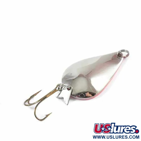 Acme K.O. Wobbler UV (світиться в ультрафіолеті), нікель/неоновий червоний (світиться в ультрафіолеті), 21 г, блесна коливалка (колебалка) #2718