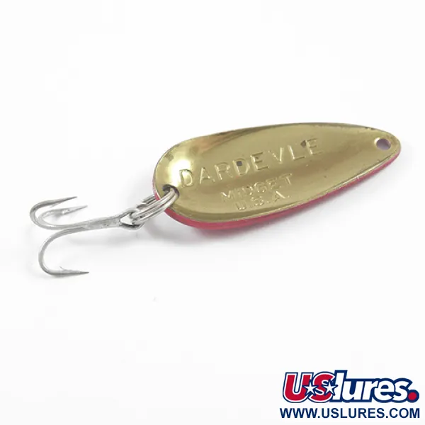 Eppinger Dardevle Midget, червоний/білий/латунь, 6 г, блесна коливалка (колебалка) #2727