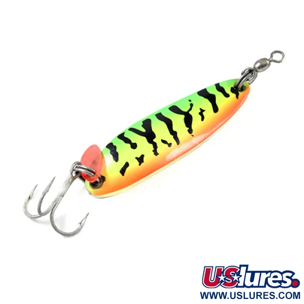 Luhr Jensen Krocodile DIE #3, Fire Tiger/латунь, 14 г, блесна коливалка (колебалка) #2736