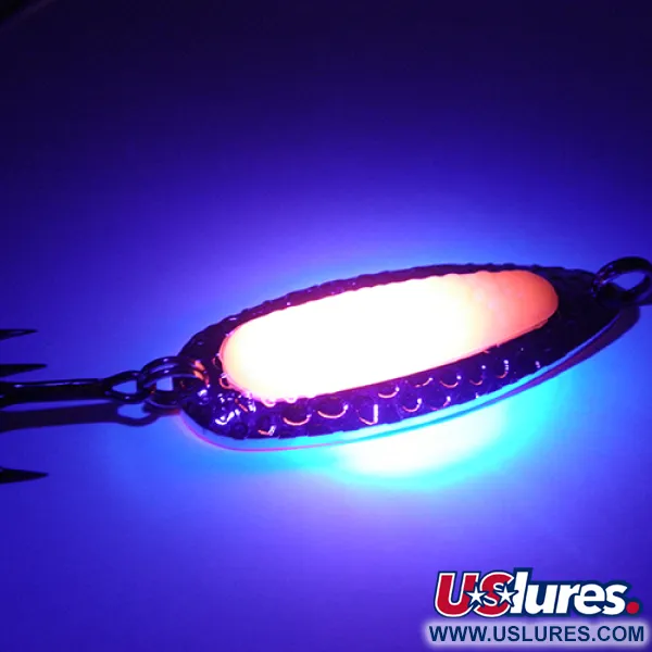  Blue Fox Pixee UV (світиться в ультрафіолеті), нікель/рожевий, 14 г, блесна коливалка (колебалка) #2744