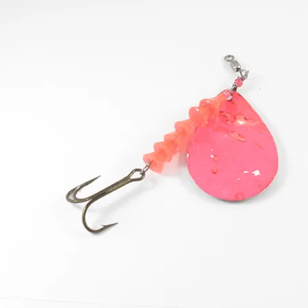 Luhr Jensen Dave Davis, неоновий рожевий/карбований нікель, 17 г, блешня оберталка (вертушка) #2776