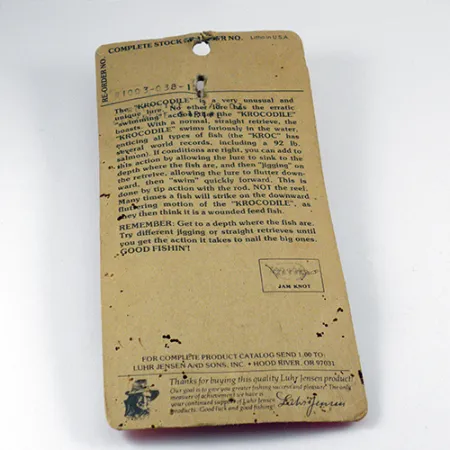 Luhr Jensen Krocodile DIE #3 (світиться в темряві), білий/синій Glow - світиться в темряві, 14 г, блесна коливалка (колебалка) #2803