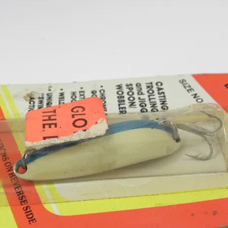 Luhr Jensen Krocodile DIE #3 (світиться в темряві), білий/синій Glow - світиться в темряві, 14 г, блесна коливалка (колебалка) #2803