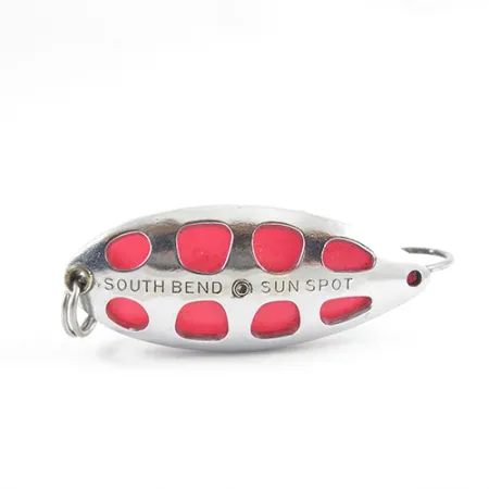 South Bend Sun Spot, нікель/червоний, 14 г, блесна коливалка (колебалка) #2807
