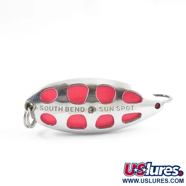  South Bend Sun Spot, нікель/червоний, 14 г, блесна коливалка (колебалка) #2807