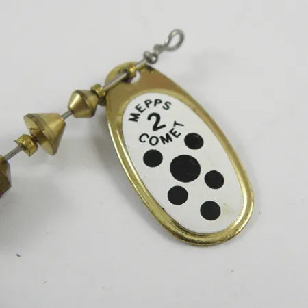 Mepps Comet 2 Dressed, латунь/білий, 4,5 г, блешня оберталка (вертушка) #2818
