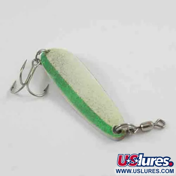 Luhr Jensen Krocodile DIE #3, білий/зелений, 14 г, блесна коливалка (колебалка) #2921