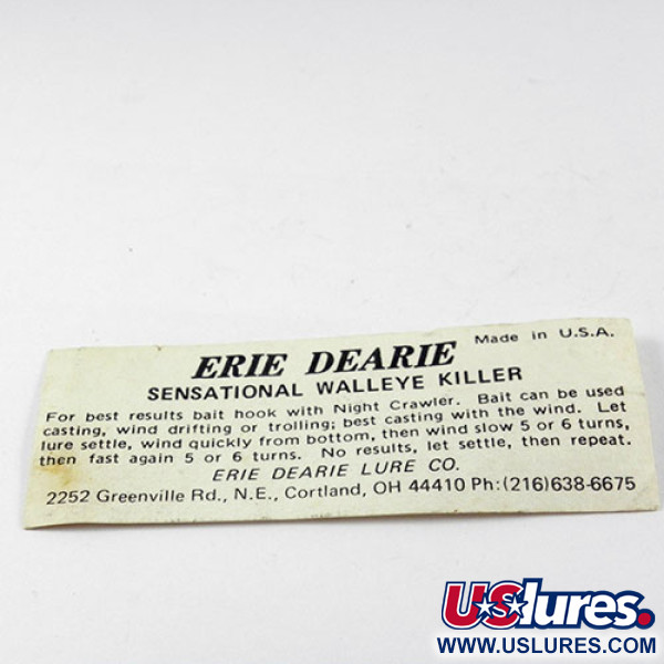  Erie Dearie Walleye Killer, нікель/червоний, 12 г, блешня оберталка (вертушка) #2931