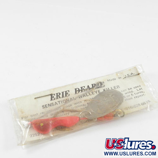  Erie Dearie Walleye Killer, нікель/червоний, 12 г, блешня оберталка (вертушка) #2932