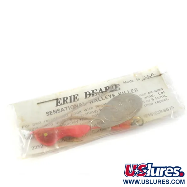  Erie Dearie Walleye Killer, нікель/червоний, 12 г, блешня оберталка (вертушка) #2932