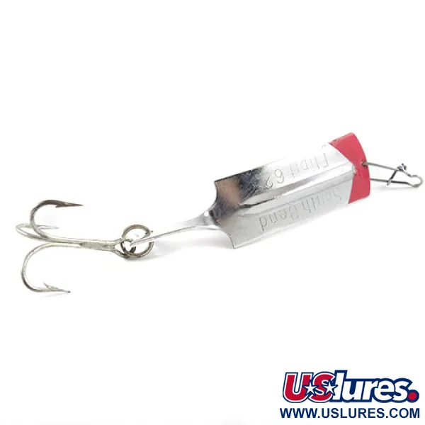  South Bend Flipit 625, нікель/червоний, 8,5 г, блесна коливалка (колебалка) #2939