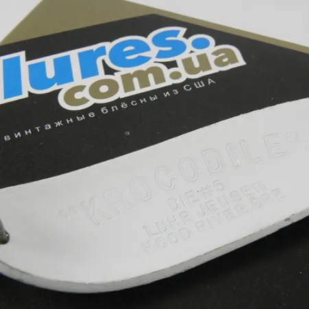 Luhr Jensen Krocodile DIE #5, білий/зелений/жовтий, 23 г, блесна коливалка (колебалка) #2955