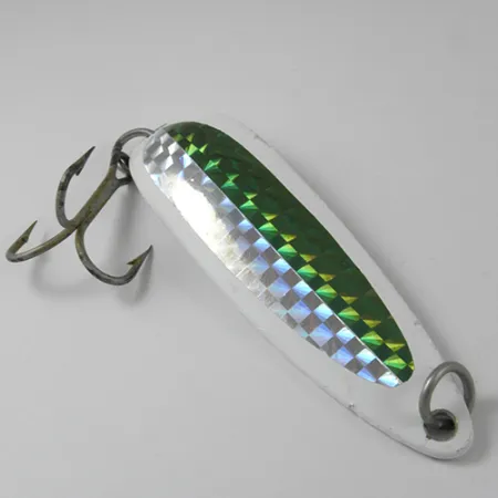 Luhr Jensen Krocodile DIE #5, білий/зелений/жовтий, 23 г, блесна коливалка (колебалка) #2955