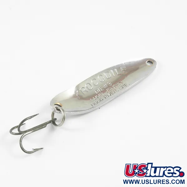 Luhr Jensen Krocodile DIE #3, нікель/зелений, 10 г, блесна коливалка (колебалка) #2967