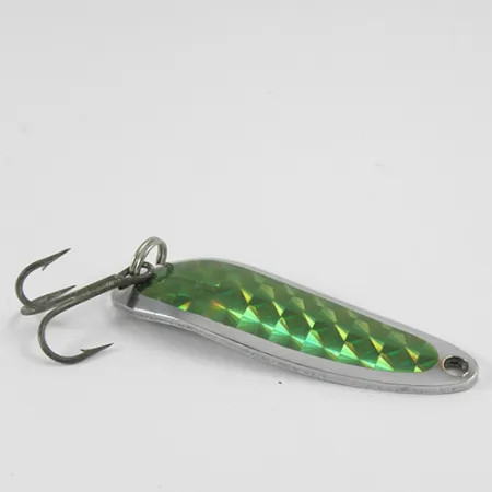 Luhr Jensen Krocodile DIE #3, нікель/зелений, 10 г, блесна коливалка (колебалка) #2967