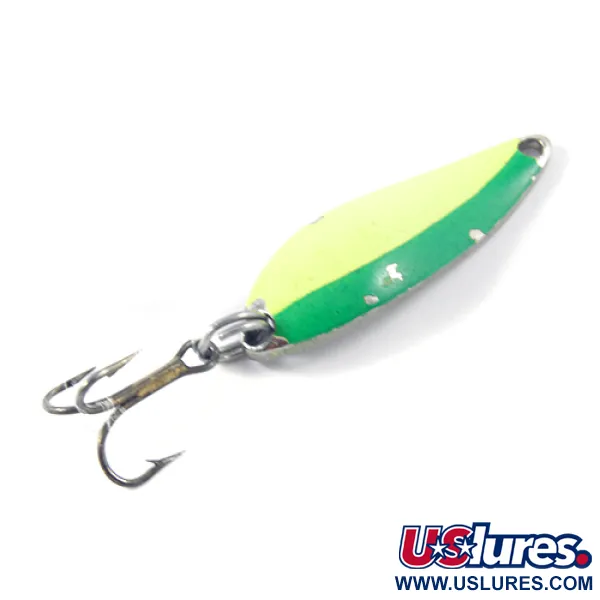 Acme Fiord Spoon Jr, жовтий/зелений/нікель, 3,4 г, блесна коливалка (колебалка) #2982