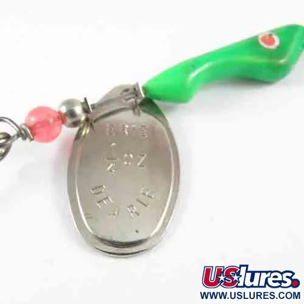  Erie Dearie Walleye Killer, приманка на судака, нікель/зелений, 9 г, блешня оберталка (вертушка) #2991