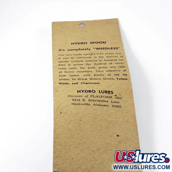 Hydro Lures Незачіпляйка Hydro Spoon, жовтий, 17 г, блесна коливалка (колебалка) #3018