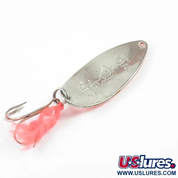 Seneca Little Cleo (Hula Girl), білий перламутр/червоний/нікель, 14 г, блесна коливалка (колебалка) #3052