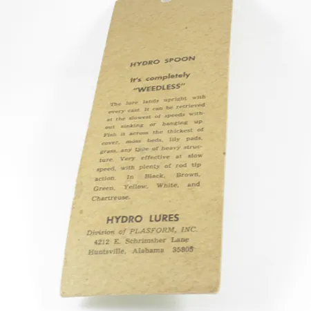 Hydro Lures Незачіпляйка Hydro Spoon, білий/зелений, 17 г, блесна коливалка (колебалка) #3074