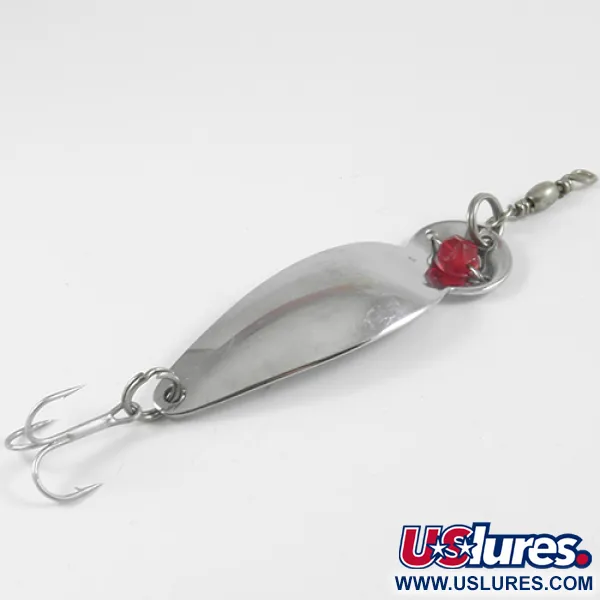  One Eye Wiggler Lucky Strike, нікель/червоне око, 14 г, блесна коливалка (колебалка) #3083