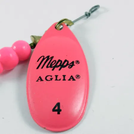 Mepps Aglia Hot Pink 4 Dressed (хвіст з хутра оленя), рожевий, 10 г, блешня оберталка (вертушка) #3099