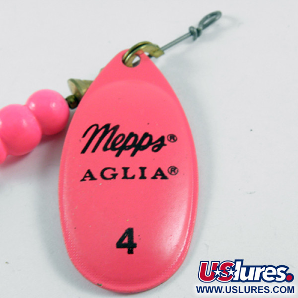  Mepps Aglia Hot Pink 4 Dressed (хвіст з хутра оленя), рожевий, 10 г, блешня оберталка (вертушка) #3099