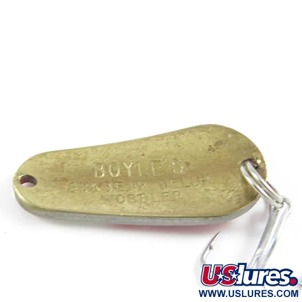 Other Boyle's Sunbeam Delux Wobbler, червоний/білий/латунь, 9,5 г, блесна коливалка (колебалка) #3122