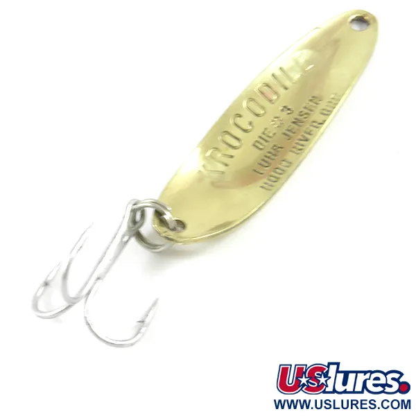 Luhr Jensen Krocodile DIE #3, Карбована латунь, 10 г, блесна коливалка (колебалка) #3125