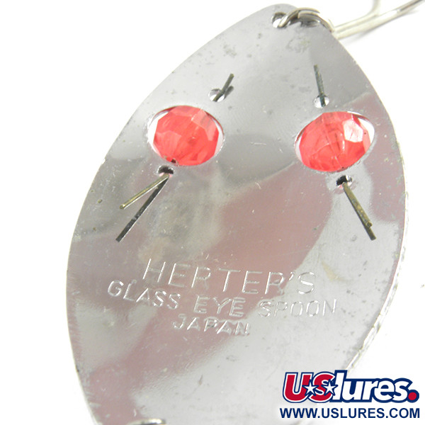  Herter's Glass Eye Spoon, нікель/червоні очі, 25 г, блесна коливалка (колебалка) #3129