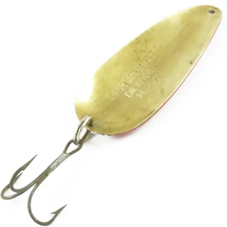 Eppinger Dardevle Dardevlet, червоний/білий/латунь, 21 г, блесна коливалка (колебалка) #3133