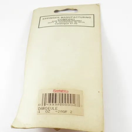 Eppinger Dardevle, чорний/білий/нікель, 28 г, блесна коливалка (колебалка) #3135