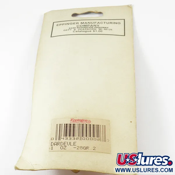 Eppinger Dardevle, чорний/білий/нікель, 28 г, блесна коливалка (колебалка) #3135