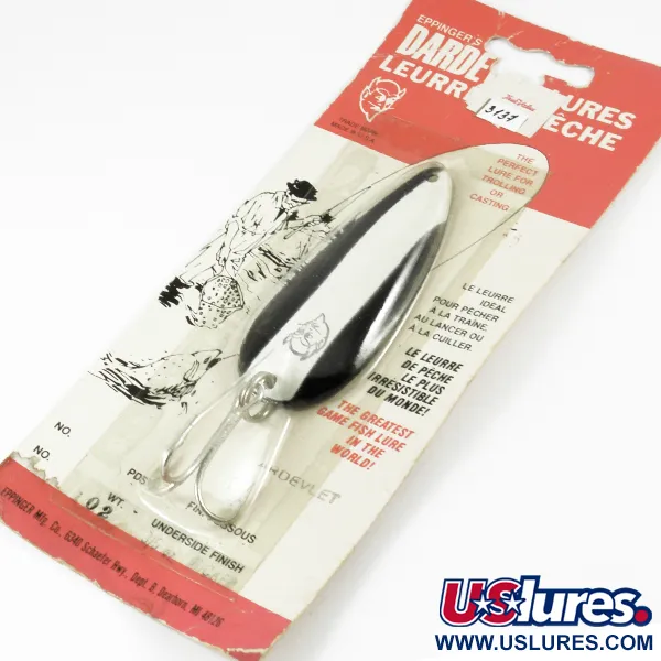 Eppinger Dardevle Dardevlet, чорний/білий/нікель, 21 г, блесна коливалка (колебалка) #3137